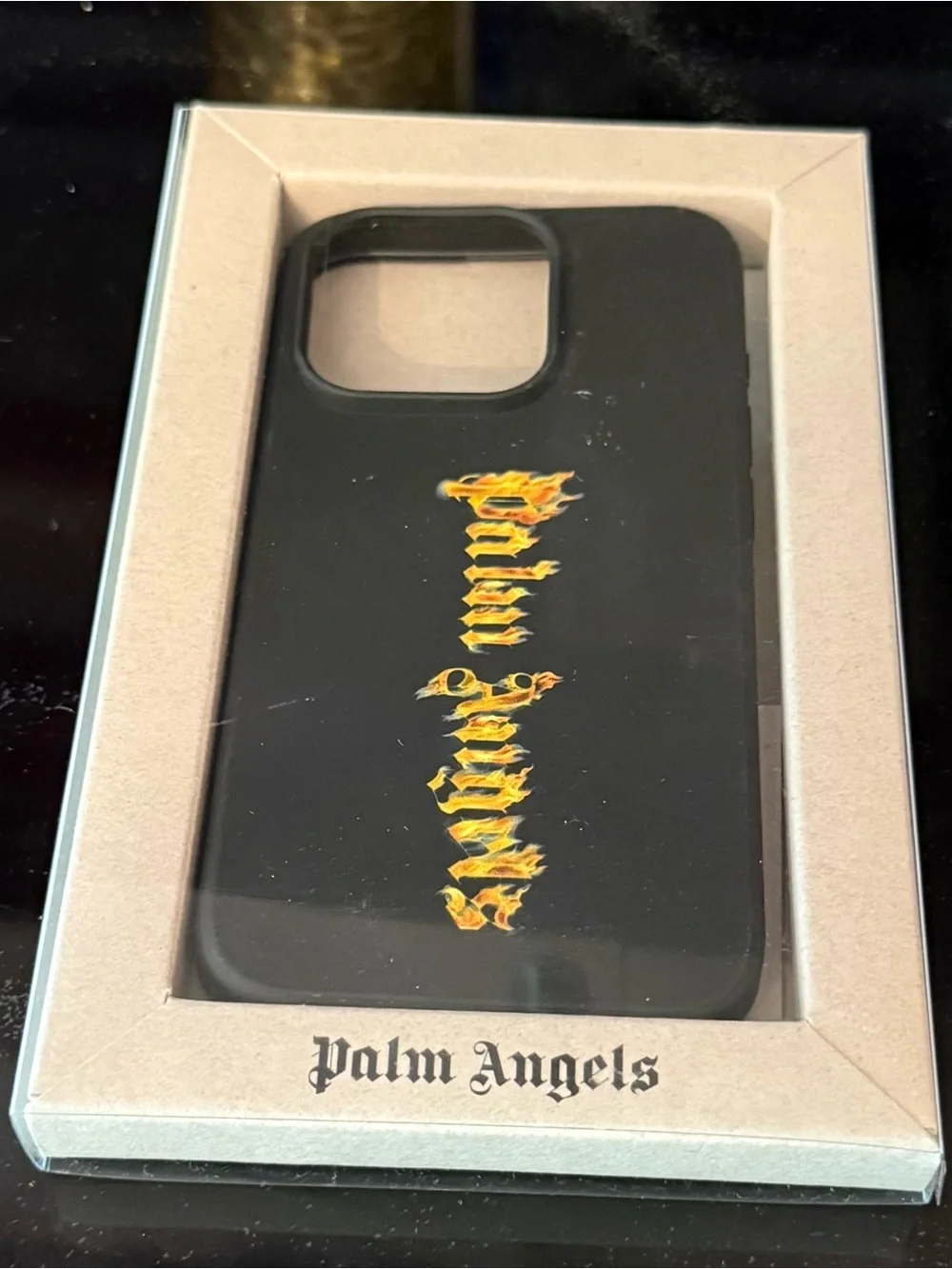 Palm Angels iPhone 15 Burning Logo Phone Case